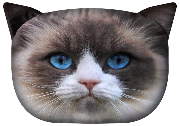 Cuddly designer pillow with cat motif cat pillow decorative pillow with hidden zipper and filling pillow Rabatt