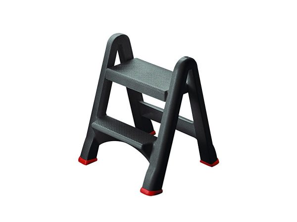 Curver 155160 Folding Step Ladder Stool Mini 2-Step Up to 150kg Portable Surface Foldable Zu verkaufen