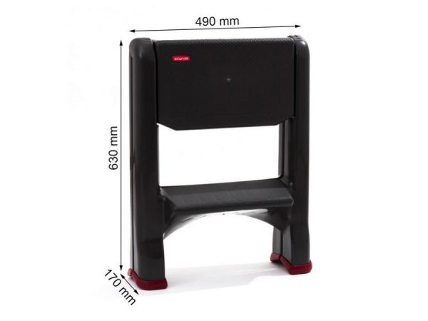 Curver 155160 Folding Step Ladder Stool Mini 2-Step Up to 150kg Portable Surface Foldable Zu verkaufen – Bild 3