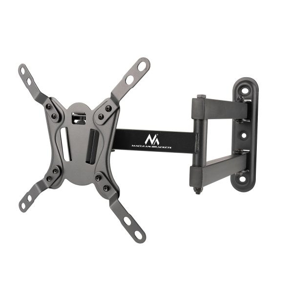 Maclean MC-418 TV Monitor Full Motion Wall Mount 23 -43  30kg max VESA 200x200 Black Tilting Rotating Adjustable Wall Distance Holder Bracket Sturdy Powder Coating Im Angebot – Bild 4