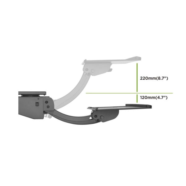 Maclean Brackets MC-795 Keyboard & Mouse Desk Mount Holder Mounting Bracket Wrist Rest Ergonomic Zu verkaufen – Bild 3