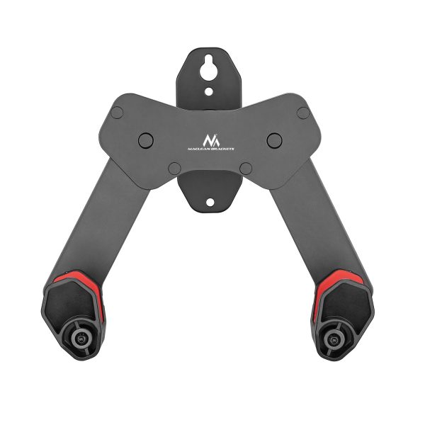 Maclean MC-457 Bicycle Wall Mount Wall Bicycle Rack with 2 Hooks Horizontal Bicycle Wall Mount Bicycle Holder Max. Load 25kg, Adjustable Arm Distances 45° Online-Schn?ppchen – Bild 2