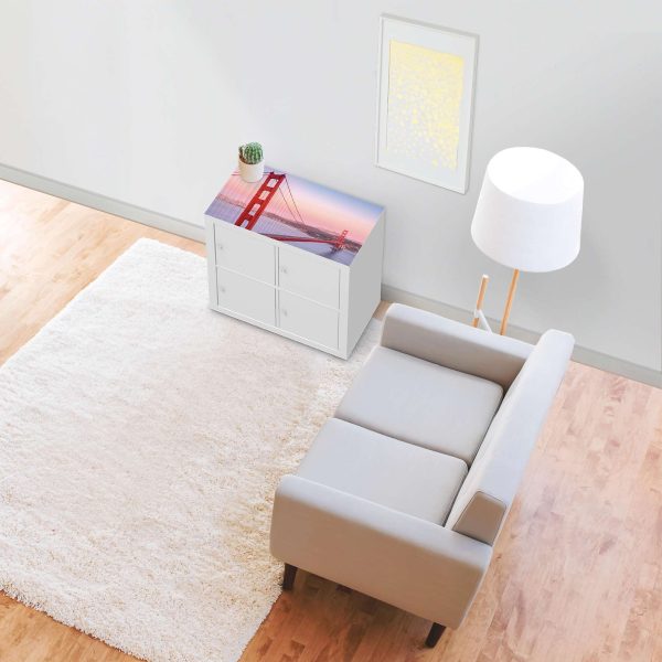 Möbelfolie IKEA Kallax Regal [oben] - Design: Golden Gate Rabatt – Bild 3