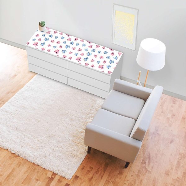 Möbelfolie IKEA Malm Kommode 6 Schubladen (breit) [oben] - Design: Eulenparty Angebot – Bild 3