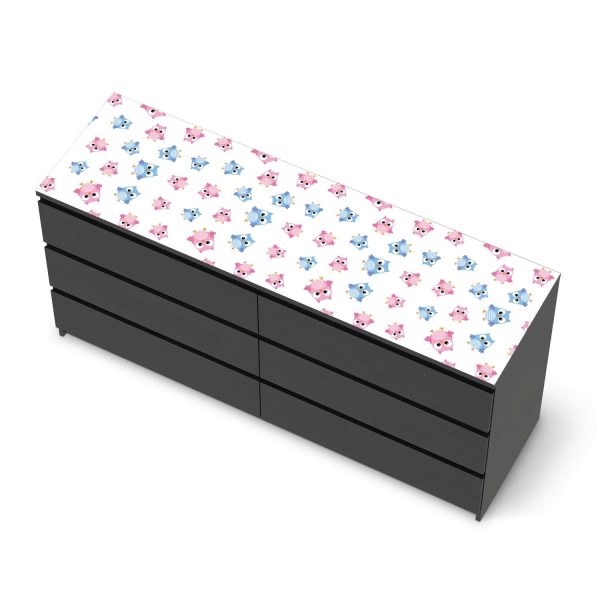 Möbelfolie IKEA Malm Kommode 6 Schubladen (breit) [oben] - Design: Eulenparty Angebot – Bild 2