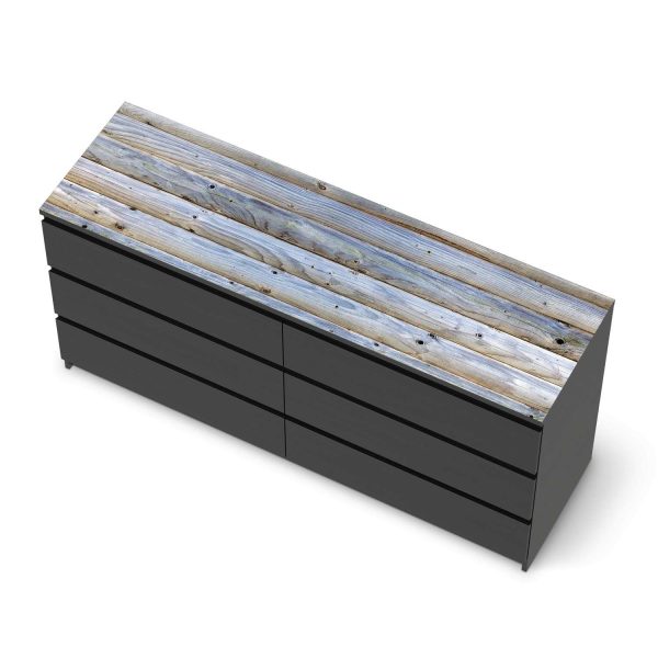 Möbelfolie IKEA Malm Kommode 6 Schubladen (breit) [oben] - Design: Greyhound Mode – Bild 2
