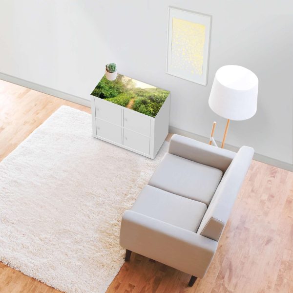 Möbelfolie IKEA Kallax Regal [oben] - Design: Green Tea Fields Im Angebot – Bild 3